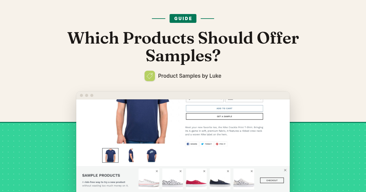 Product Samples blog cover: choosing which Shopify products should offer samples